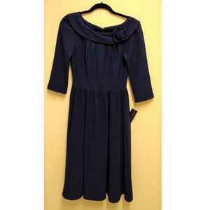 Stop Staring - 1st Lady Swing Dress - DeepBlue (M)